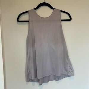 Lululemon Grey Sleeveless Crew Neck Tank Top with Crisscross back 8